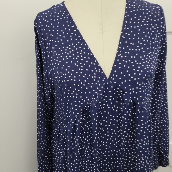 Gyrans Women's Boho Polka Dots V Neck Long Sleeve Midi Dress Size M - Picture 4 of 13